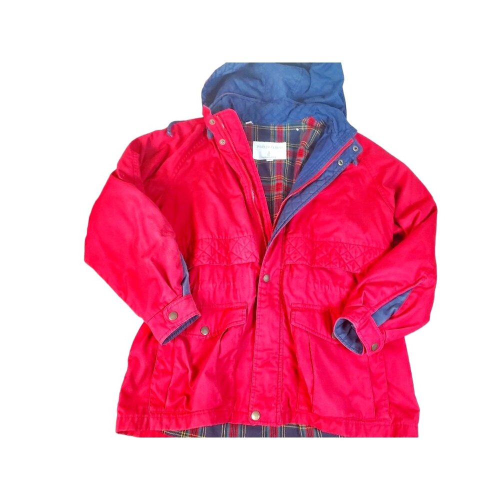 London Fog Limited Edition Women's Red‎ & Blue Hooded Jacket
